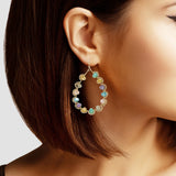 102616, TEARDROP BEADED DANGLE EARRING