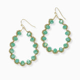 102616, TEARDROP BEADED DANGLE EARRING