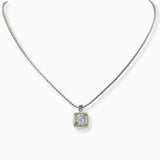 102620, CUBIC ZIRCONIA DESIGNER INSPIRED PENDANT NECKLACE