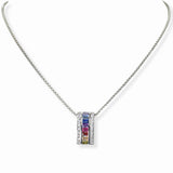 102622, BAGUETTE CUBIC ZIRCONIA ACCENT DESIGNER INSPIRED NECKLACE