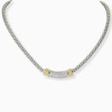 102626, 14K GOLD PLATED, MICRO PAVE CUBIC ZIRCONIA DESIGNER INSPIRED NECKLACE