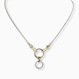 102627, ROUND PAVE CUBIC ZIRCONIA DESIGNER INSPIRED NECKLACE