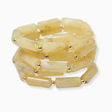 102643, CELLULOID ACETATE MULTI LAYERED STRETCH BRACELET