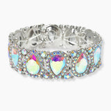 102645, TEARDROP ACCENT CRYSTAL RHINESTONE STRETCH BRACELET