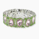 102645, TEARDROP ACCENT CRYSTAL RHINESTONE STRETCH BRACELET