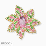102649, FLOWER CRYSTAL RHINESTONE PIN BROOCH