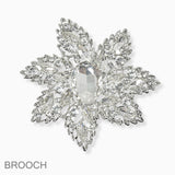 102649, FLOWER CRYSTAL RHINESTONE PIN BROOCH