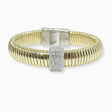 102653, MICRO PAVE CUBIC ZIRCONIA ACCENT DESIGNER INSPIRED BRACELET