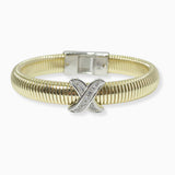 102654, X PAVE CUBIC ZIRCONIA ACCENT DESIGNER INSPIRED BRACELET