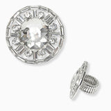 102656, LARGE ROUND RHINESTONE STRETCH RING