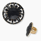 102656, LARGE ROUND RHINESTONE STRETCH RING