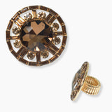 102656, LARGE ROUND RHINESTONE STRETCH RING