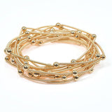 102672, BALL ACCENT MULTI LAYERED STRETCH BRACELET