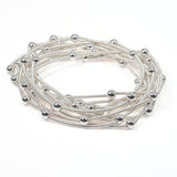 102672, BALL ACCENT MULTI LAYERED STRETCH BRACELET