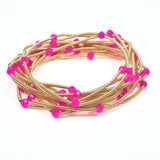 102673, BEAD ACCENT MULTI LAYERED STRETCH BRACELET