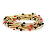 102673, BEAD ACCENT MULTI LAYERED STRETCH BRACELET