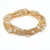 102673, BEAD ACCENT MULTI LAYERED STRETCH BRACELET