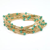 102673, BEAD ACCENT MULTI LAYERED STRETCH BRACELET