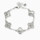 102685, CLOVER CRYSTAL RHINESTONE ACCENT BRACELET