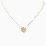 102689, CLOVER MOTHER OF PEARL PENDANT NECKLACE