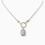 102691, MICRO PAVE CUBIC ZIRCONIA DESIGNER INSPIRED NECKLACE