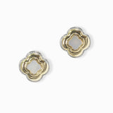 102693, 14K GOLD PLATED, CLOVER DESIGNER INSPIRED STUD EARRING
