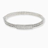 102700, 14K GOLD PLATED, MICRO PAVE CUBIC ZIRCONIA DESIGNER INSPIRED BRACELET