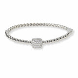 102701, GEOMETRIC MICRO PAVE CUBIC ZIRCONIA DESIGNER INSPIRED BRACELET