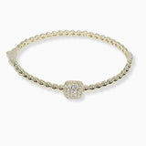 102701, GEOMETRIC MICRO PAVE CUBIC ZIRCONIA DESIGNER INSPIRED BRACELET