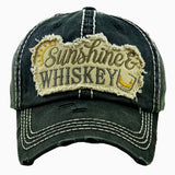 102716, "SUNSHINE & WHISKEY" WASHED VINTAGE BALL CAP