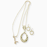 102721, HAMMERED GEOMETRIC LONG PENDANT NECKLACE