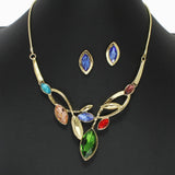 102722, MARQUISE RHINESTONE ACCENT NECKLACE