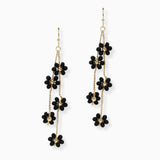 102724, DAINTY FLOWER BEADED DANGLE EARRING