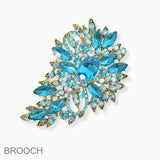 102731, FLORAL RHINESTONE PIN BROOCH