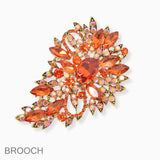 102731, FLORAL RHINESTONE PIN BROOCH