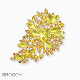 102731, FLORAL RHINESTONE PIN BROOCH