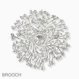 102733, FLORAL VINE RHINESTONE PIN BROOCH