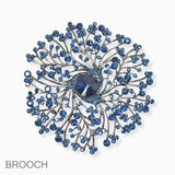 102733, FLORAL VINE RHINESTONE PIN BROOCH