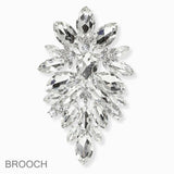 102735, OVERSIZED FLORAL RHINESTONE PIN BROOCH