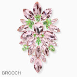 102735, OVERSIZED FLORAL RHINESTONE PIN BROOCH