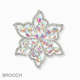 102736, FLOWER CRYSTAL RHINESTONE PIN BROOCH