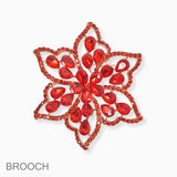 102736, FLOWER CRYSTAL RHINESTONE PIN BROOCH