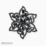 102736, FLOWER CRYSTAL RHINESTONE PIN BROOCH