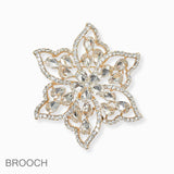 102736, FLOWER CRYSTAL RHINESTONE PIN BROOCH