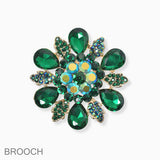 102737, FLOWER RHINESTONE PIN BROOCH