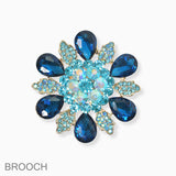 102737, FLOWER RHINESTONE PIN BROOCH