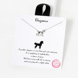 102749, GOLD DIPPED, "ELEGANCE" POODLE DOG NECKLACE