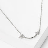 102750, GOLD DIPPED, "BETTER & BETTER" CURVED ARROW CZ NECKLACE