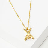 102753, GOLD DIPPED, "LOVE BASEBALL" BASEBALL BAT WITH HEART NECKLACE