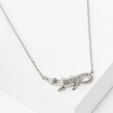102757, 18K GOLD DIPPED, "ALLIGATOR DAINTY NECKLACE